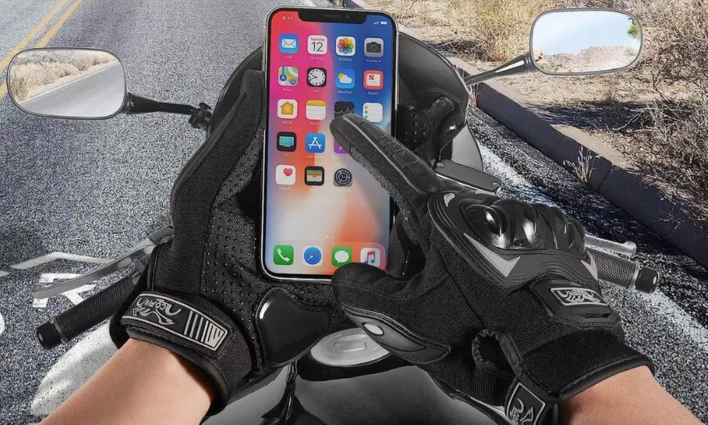 1 o 2 paia di guanti da moto touch screen unisex