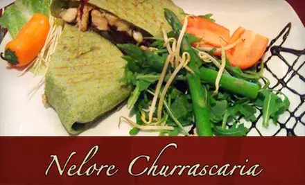 $60 for Two Full Rodizio Dinners, Two Desserts, and a Bottle of Wine at Nelore Churrascaria (Up to $120 Value)  - Primary Image