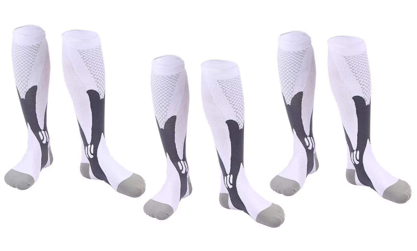 1 oder 3 Paar Sport-Kompressionsstrümpfe in S/M oder L/XL