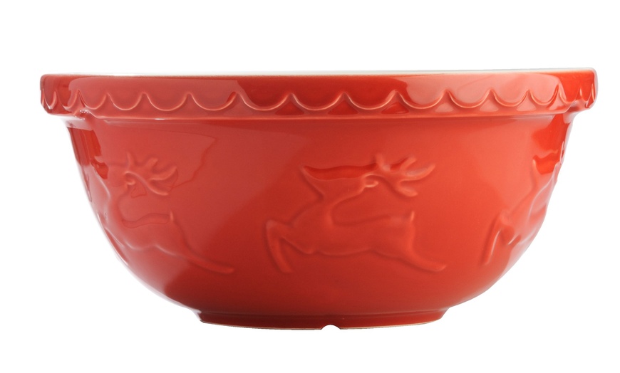 Image 2: Mason Cash Red Reindeer Bowl