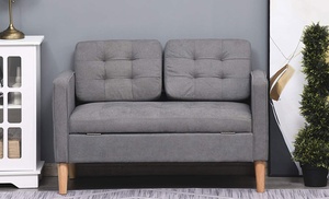 HomCom Two-Seater Storage Sofa