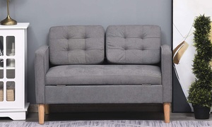 HomCom Two-Seater Storage Sofa