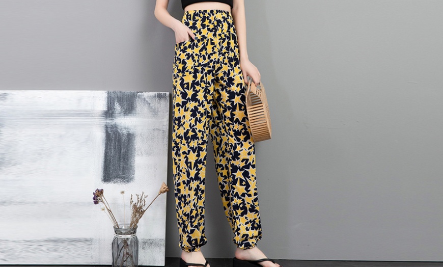 Image 4: Women's Loose Casual Printed Trousers