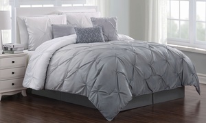 Ombre Pinch Pleat Comforter Set