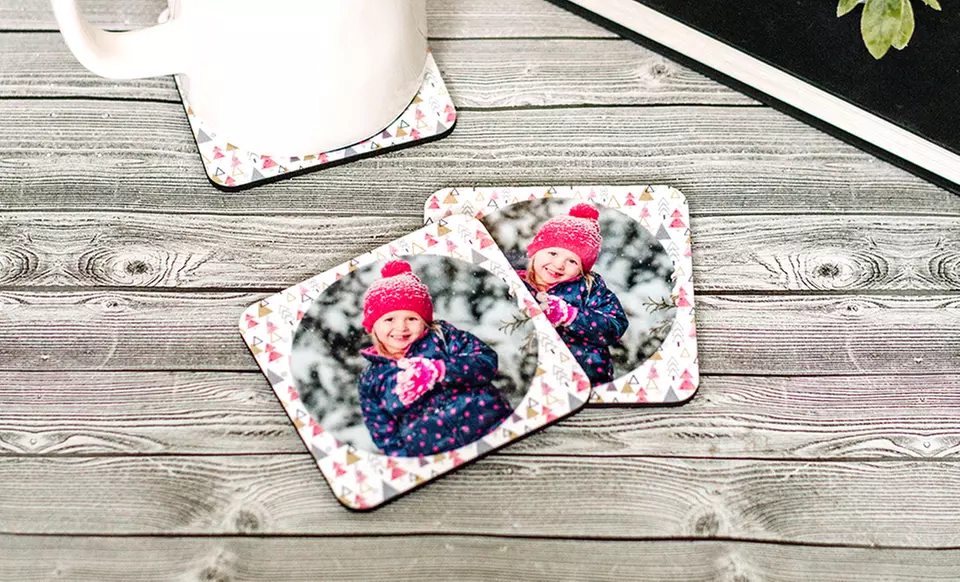 Four or Eight Custom Photo Coasters from Collage.com (Up to 72% Off)  - Primary Image