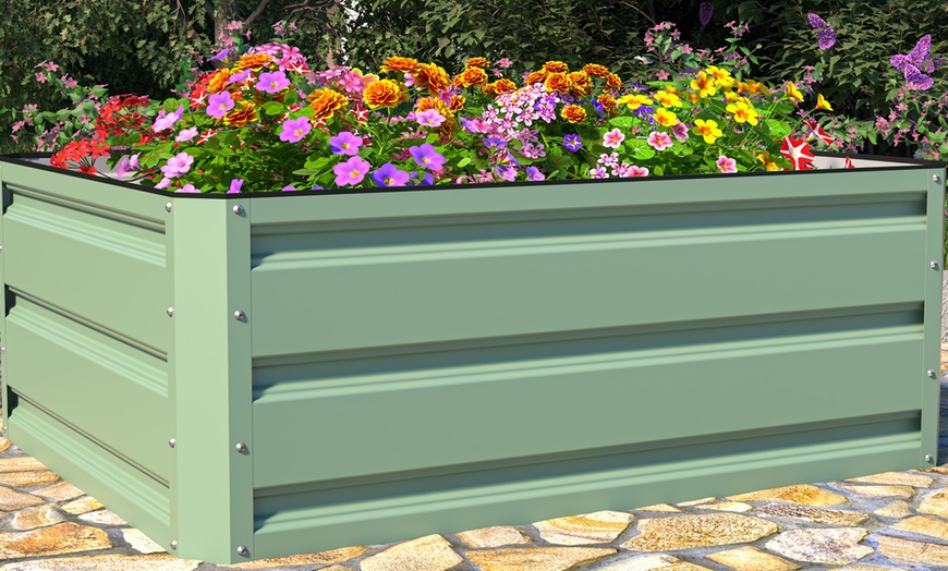 Image 3: One or Two Metal Raised Bed Planters