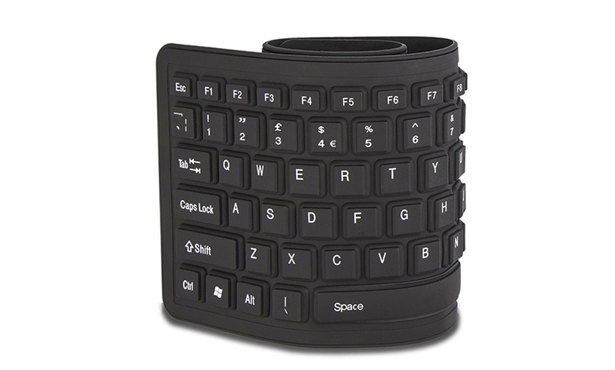 Image 10: Black Silicone Keyboard