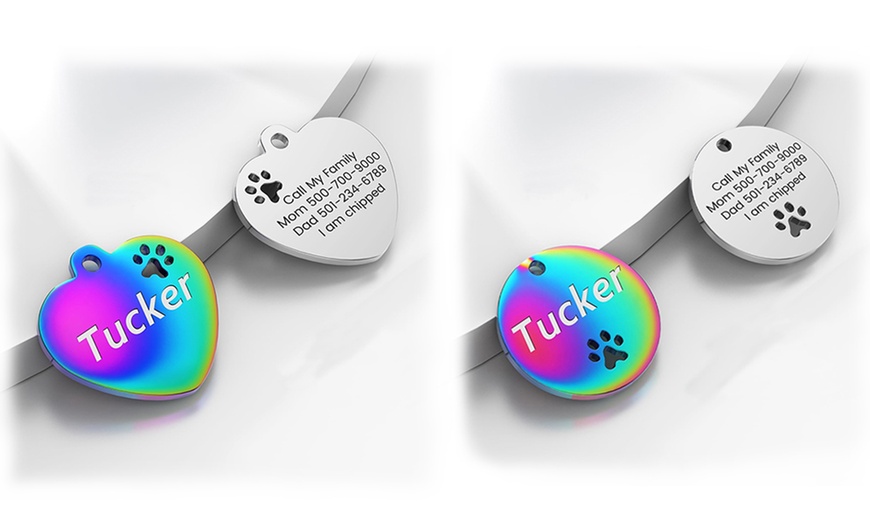 Image 10: 1 or 2 Personalized Pet Tags