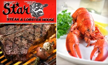 $25 for $50 Worth of Steak, Seafood, and More at Star Steak & Lobster House - Primary Image