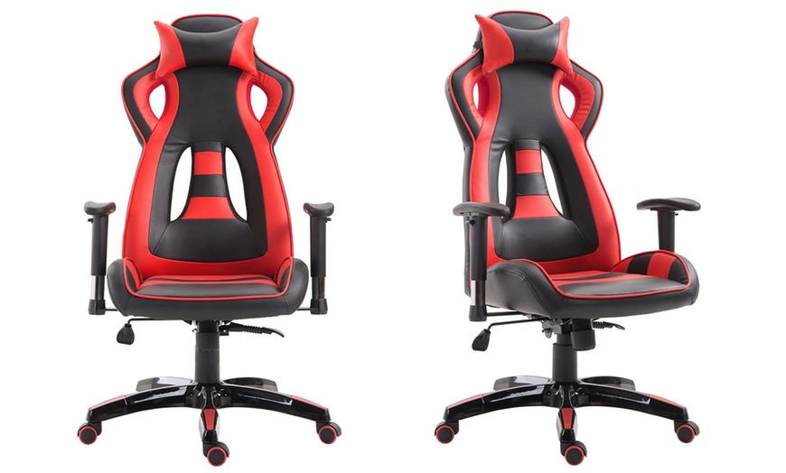 Image 4: HomCom Office Gaming Chairs