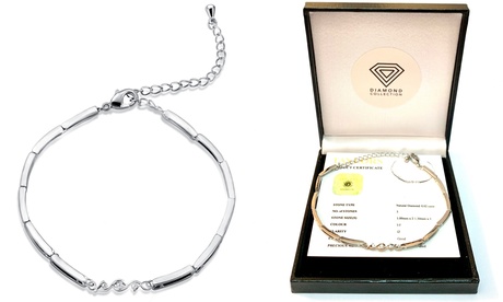 Bracciale con 3 diamanti dal totale di 0,02 ct