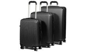 Three Lightweight Hard Shell Suitcases