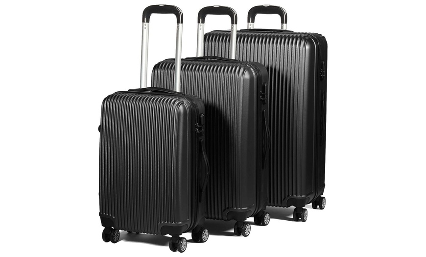 Image 2: Set of Three Lightweight Hard Shell Suitcases