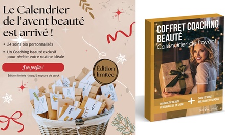 Calendrier de l'Avent XXL Premium avec produits de soins bios et diagnostic beauté en ligne - Belle au Naturel