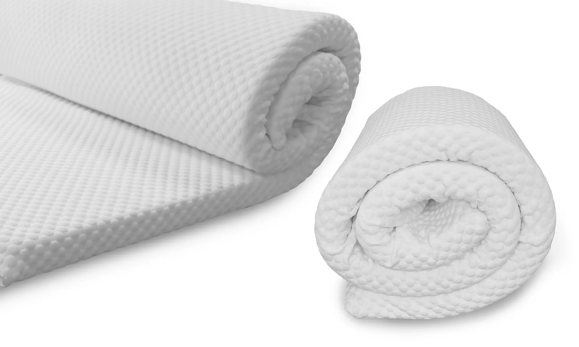 Memory Foam Mattress Topper with Removable Cover - Second Medium