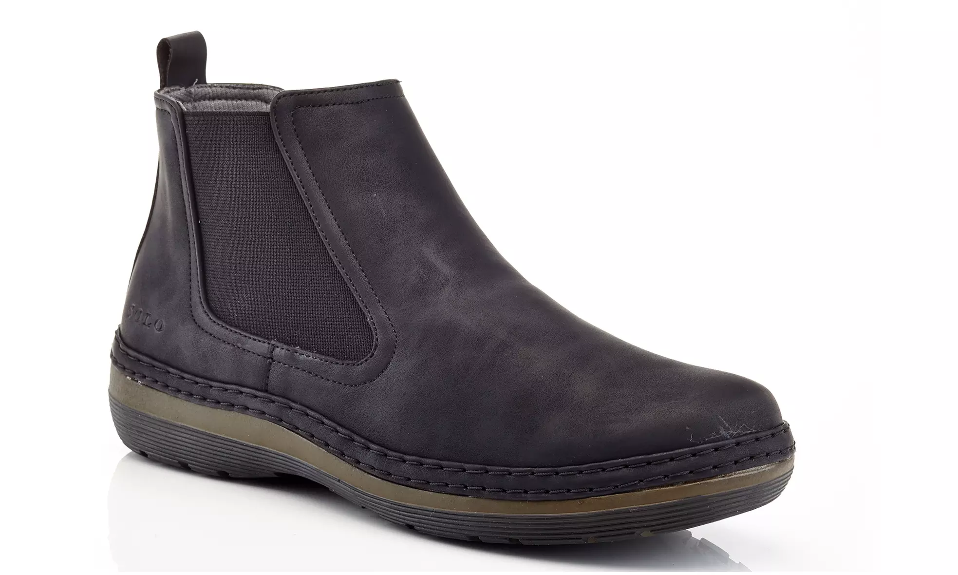 Solo Men's Pull-on Elastic Casual Comfort Boots - Second Medium