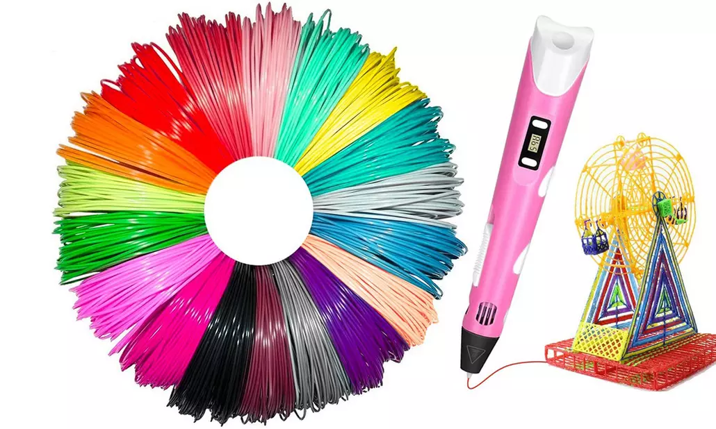 3D-Stift mit LCD-Bildschirm, opt. mit 20er-Pack PLA 3D-Filamente - Primary Image