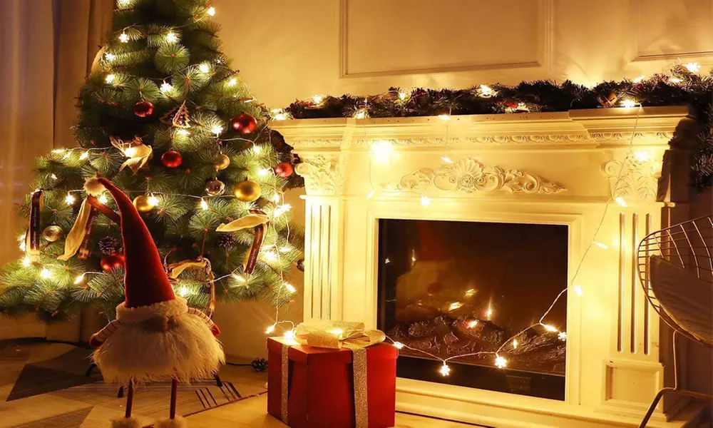 1x oder 2x Schneeflocken-Lichterkette