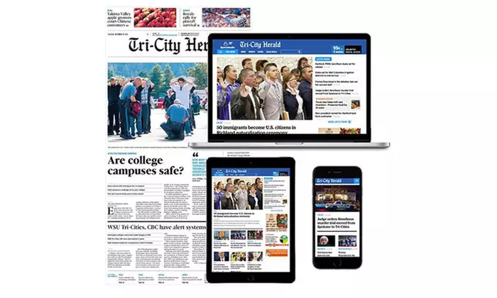 26-Week Sunday-Friday Home Delivery or 26- & 52-Week Digital Subscriptions from Tri-City Herald (Up to 94% Off)  - Primary Image