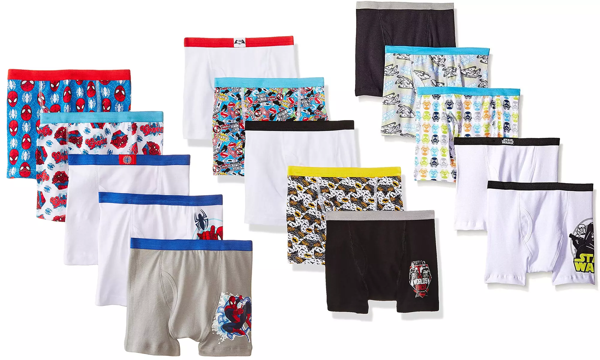 Kids' Star Wars, Spiderman, or Dawn of Justice Boxer Briefs (5-Pack) - Primary Image