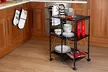 Rectangular Folding Kitchen Trolley in Black or White - Image 2