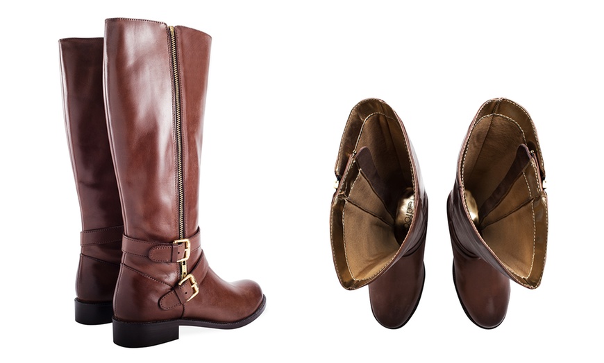 Image 4: Women's Leather Riding Boots