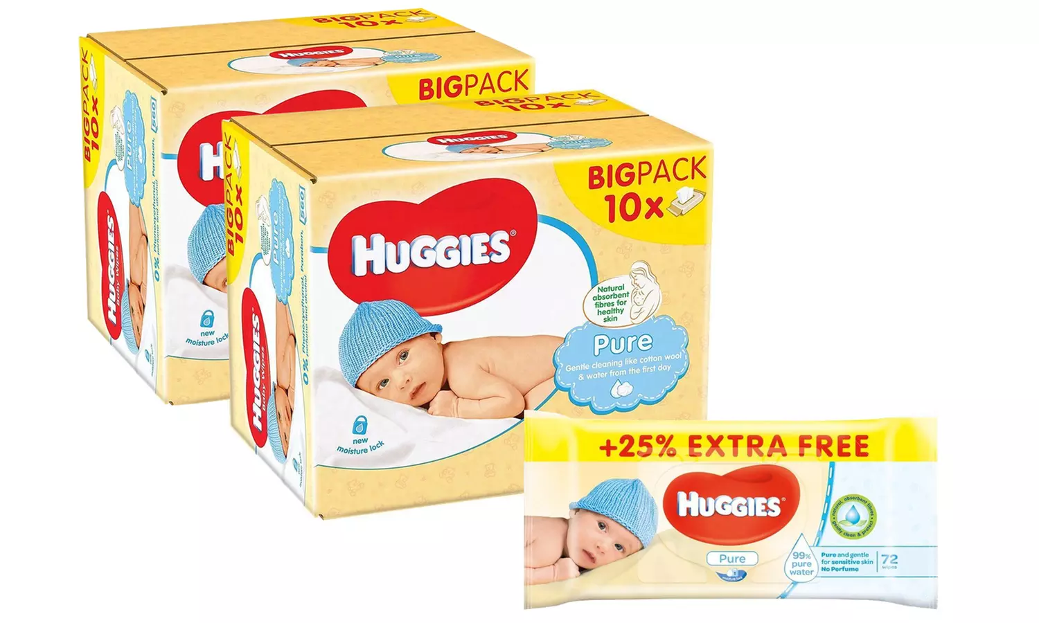 Pack de 1120 toallitas de bebé Huggies Pure - Primary Image