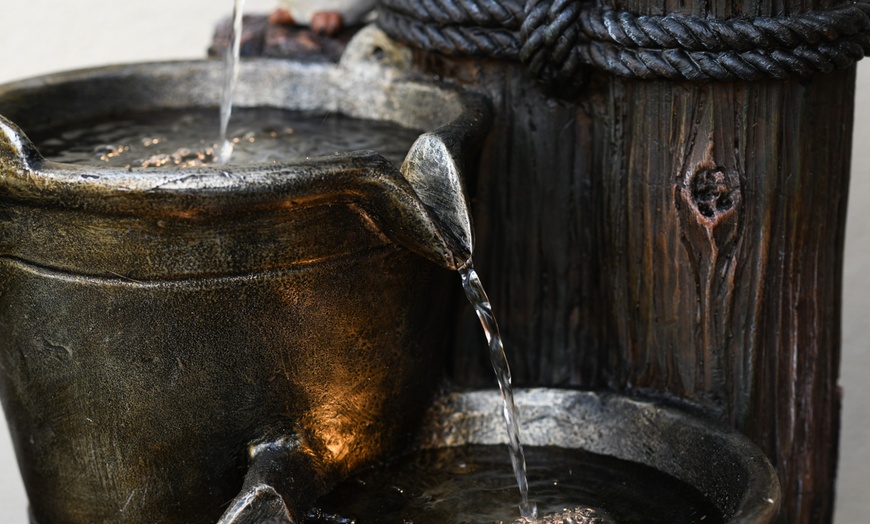 Image 5: Serenity Bird Bath or Bird House Water Features