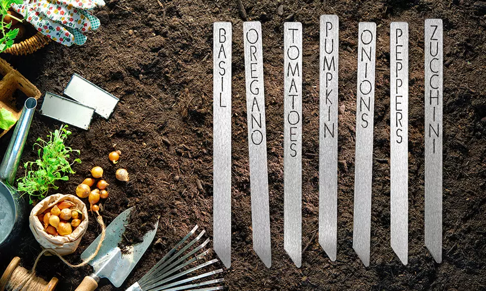 One, Three, Six, or Nine Custom Metal Garden Markers or Signs from Rusted Orange Craftworks Co. (Up to 77% Off) - Primary Image