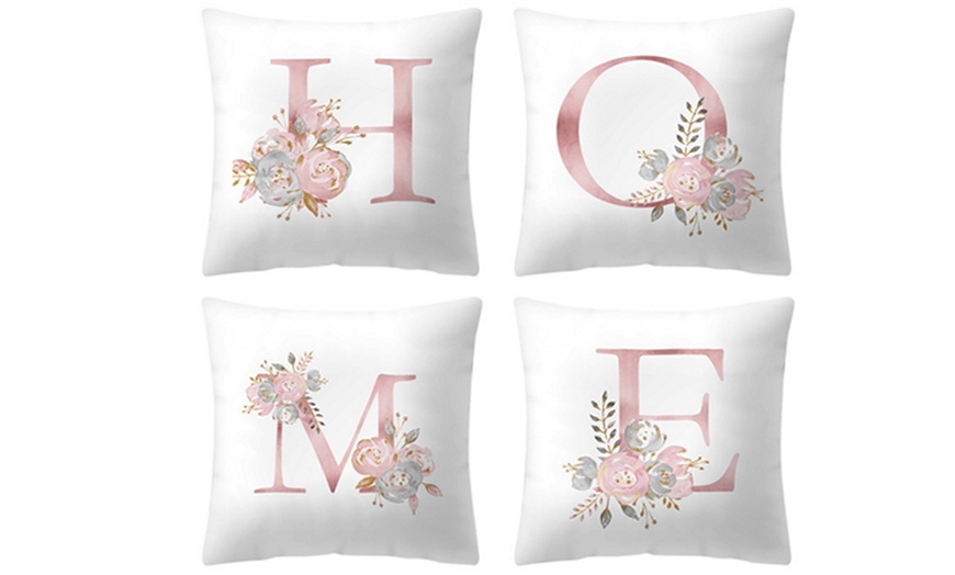 Image 4: Pink Letter Pillow Cushion Cover