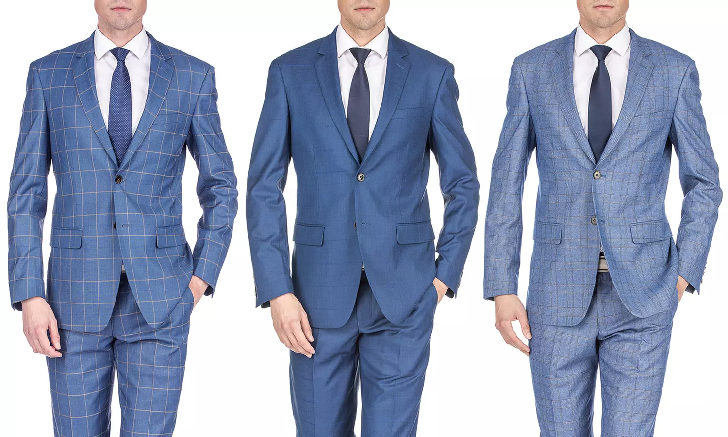 Gino Vitale Men's Check Slim Fit Suit (2-Piece) - Primary Image