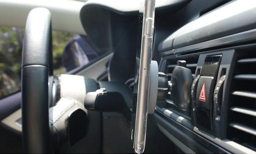 Image 1: Magnetic Car Phone Mount Strong Air Vent Stand Cell Phone Holder Car Mount