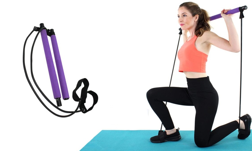 Image 8: Portable Pilates Exercise Bar Stick