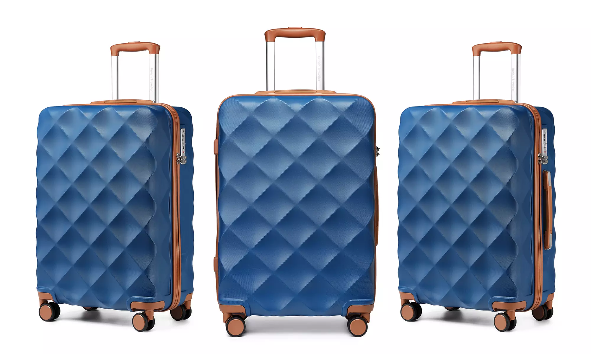 Valise en ABS et polycarbonate avec design élégant en losange