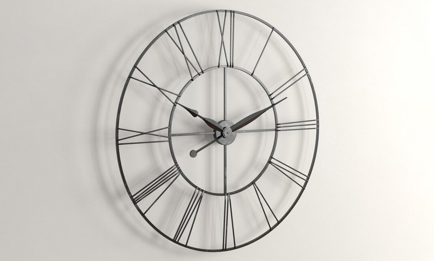 Image 4: Large Vintage Cut-Out Metal Wall Clock