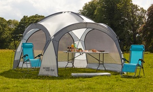 Dome-Shaped Event Shelter with Removable Shade Walls