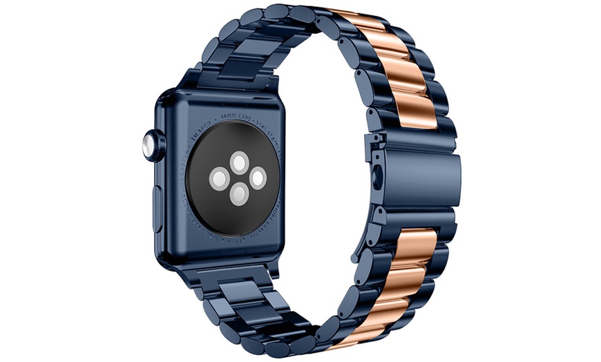 Image 17: Elegant Stainless Steel Bracelet for Apple Watch