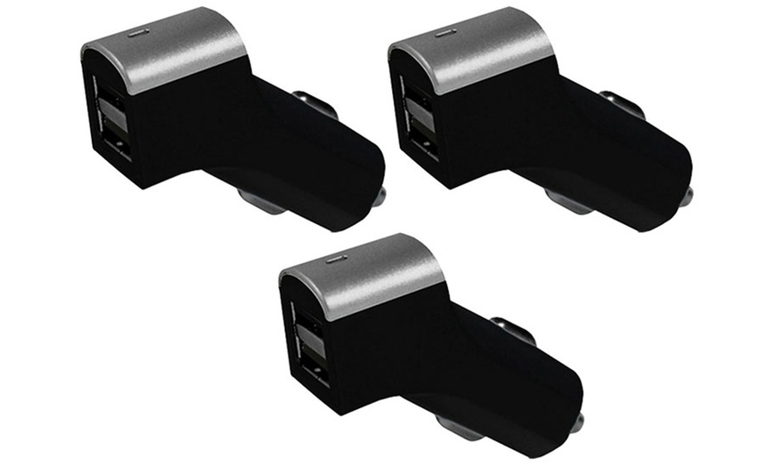 Image 10: One, Two or Three FX Powabud Twin USB Socket 2.1A Car Chargers
