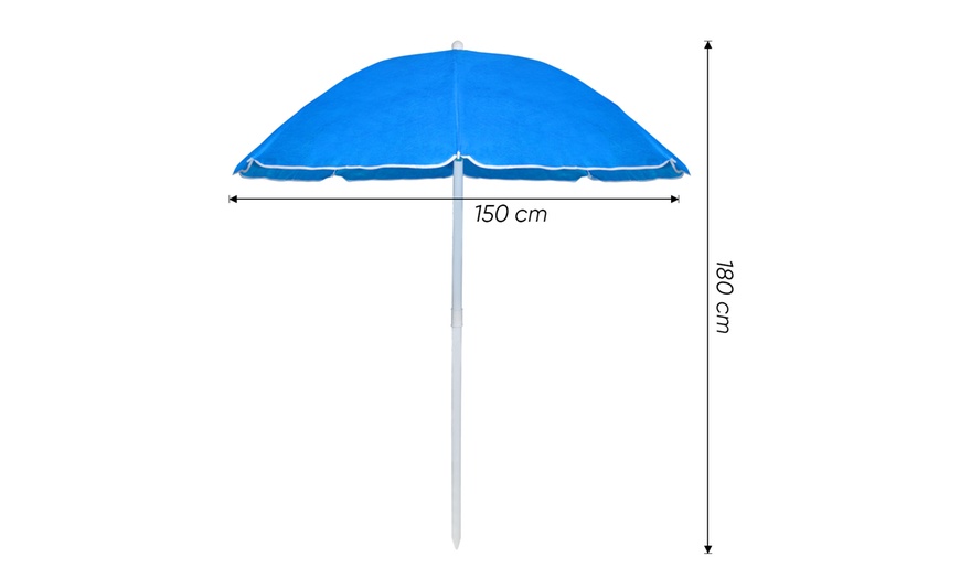 Image 8: Parasol de plage inclinable 150 cm de diamètre