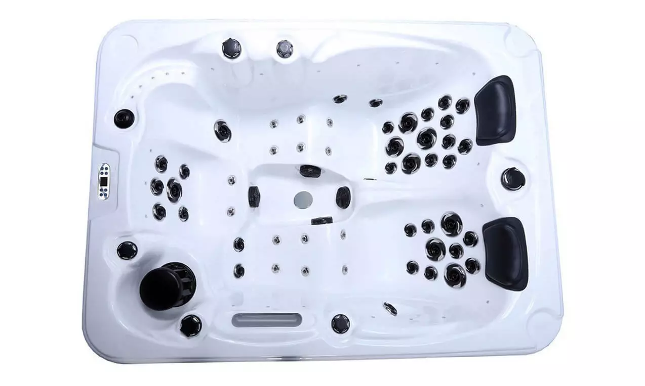 Home Deluxe Outdoor Whirlpool BEACH, optional mit Treppe & Abdeckung