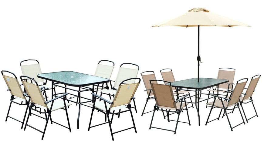 Image 2: Outsunny Outdoor Dining Set