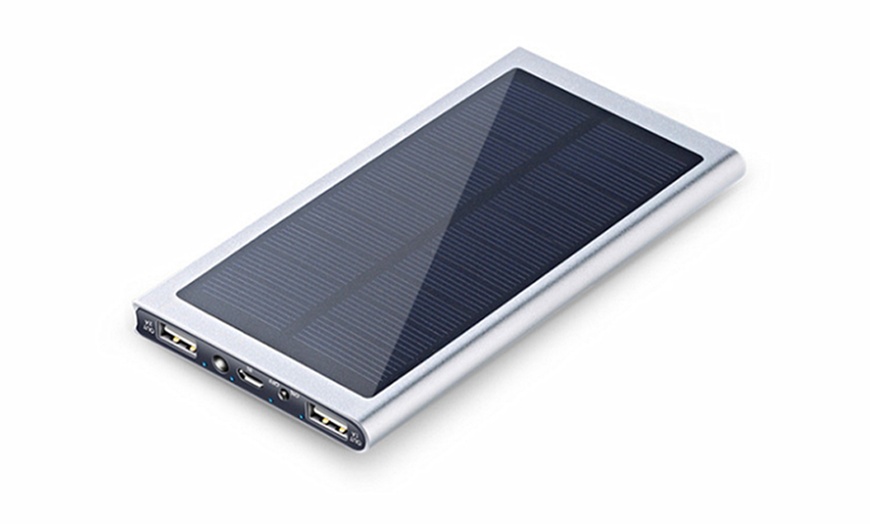 Image 2: Solar Panel Power Bank 10000mAh