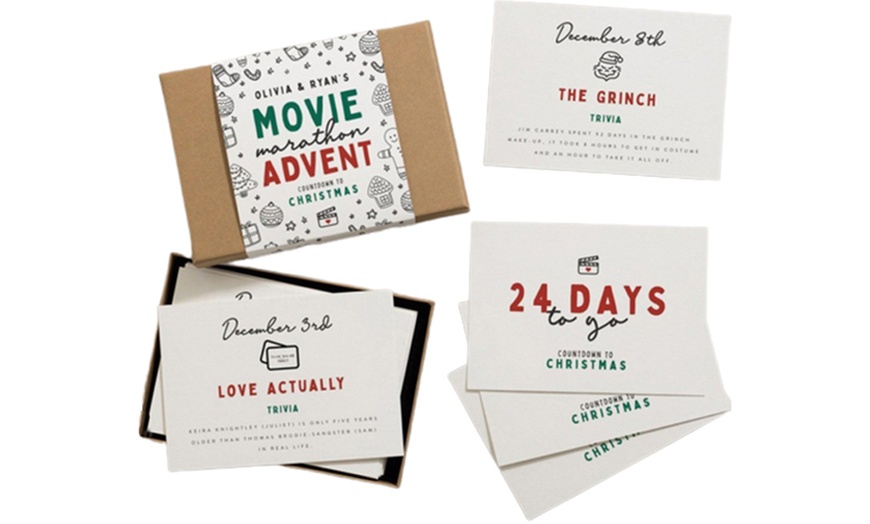 Image 2: One or Two 24-Piece Christmas Trivia Advent Cards Calendars