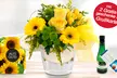 Sommer-Strauß mit Lindt-Schokolade, Perlwein & Grußkarte zum Wunschtermin vom Blumenhaus Ehrend (bis 23% sparen) - Second Medium