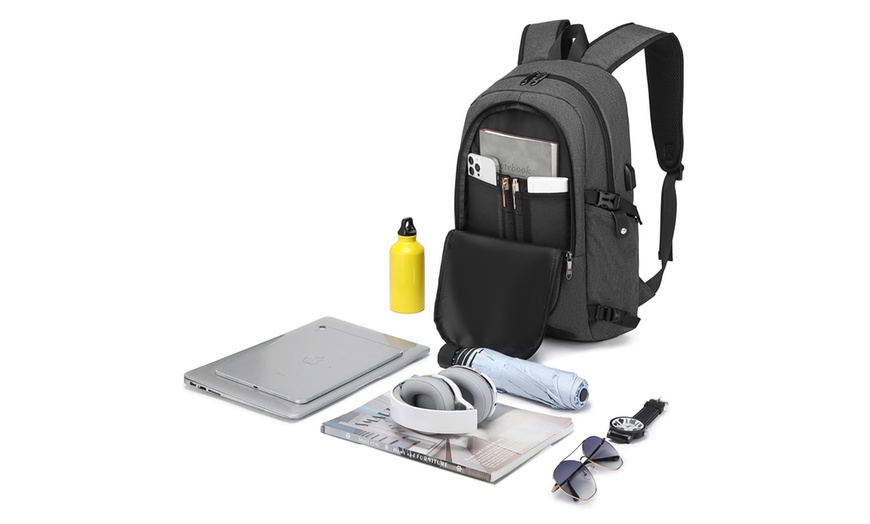 Image 37: Kono Rucksack mit USB-Ladeanschluss