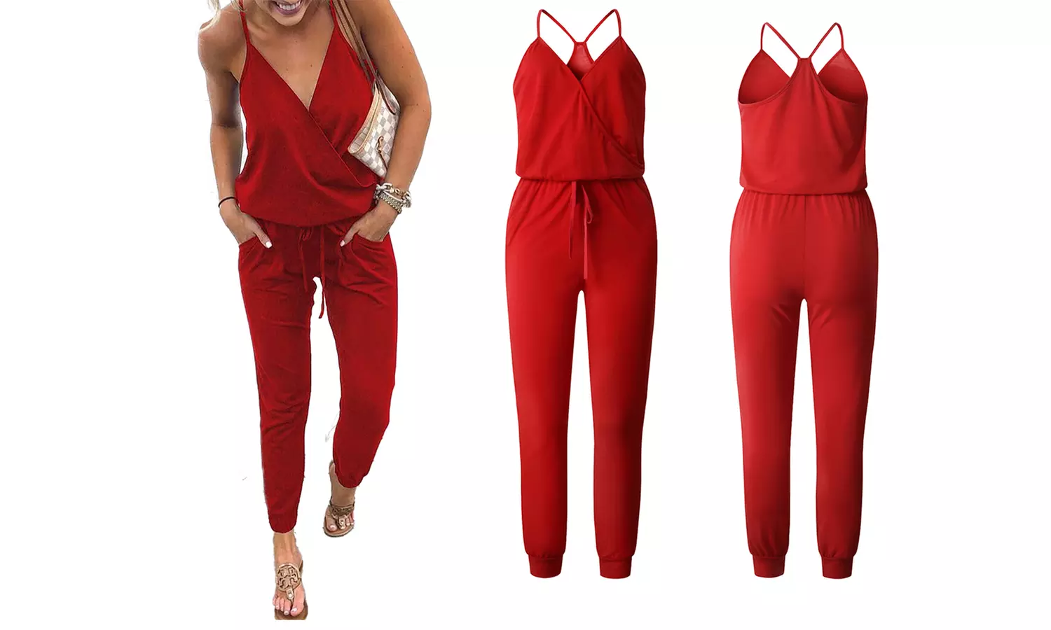 Combinaison croisée à bretelles fines, taille au choix - Image 6