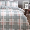 Image 6: Reversible Check Duvet Set