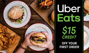 Uber Eats: $15 Off First Order