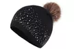1 ou 2 bonnets féminins avec pompon et diamants simulés, coloris au choix - Image 4