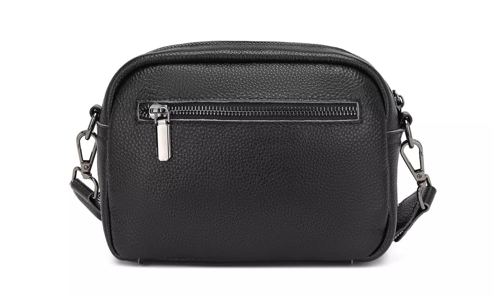 Clearance Leather Crossbody Shoulder Bag with Jacquard Woven Strap